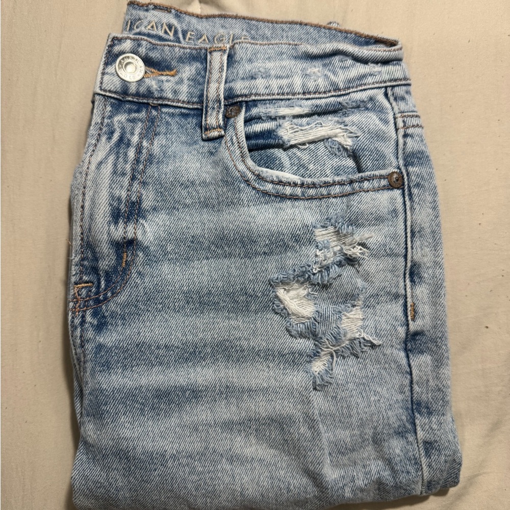 American Eagle Super Hi Rise Ankle Straight Jeans 0R